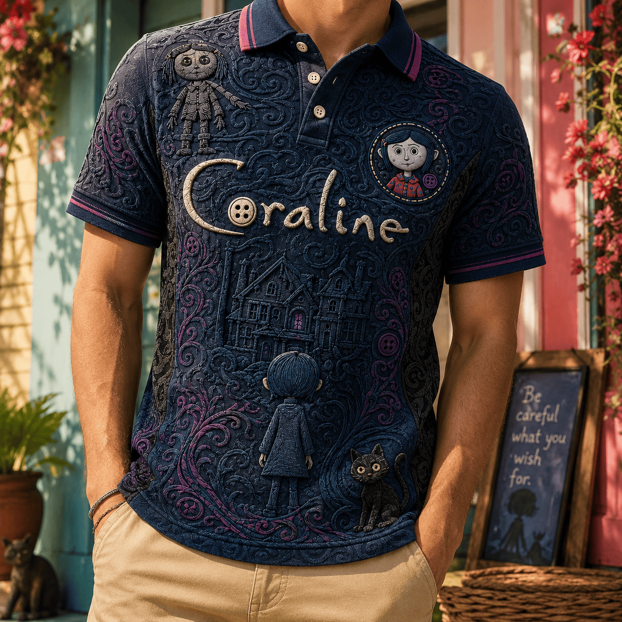 PREMIUM CRLN EMBOSS POLO SHIRT NTVA