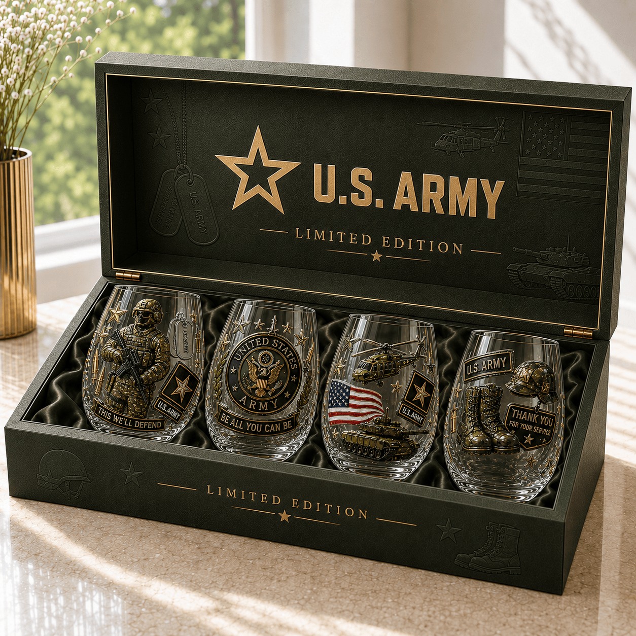 Premium USAR Whiskey Glass Set TTTT