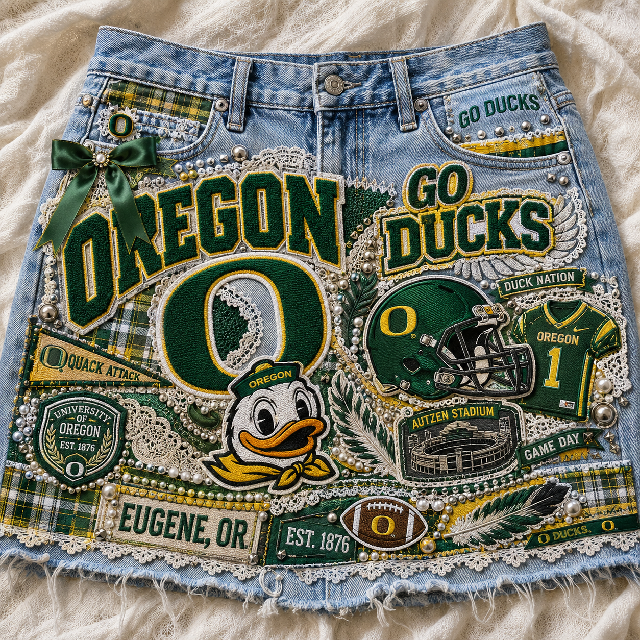 ORD Embellished Denim Skirt NTKO