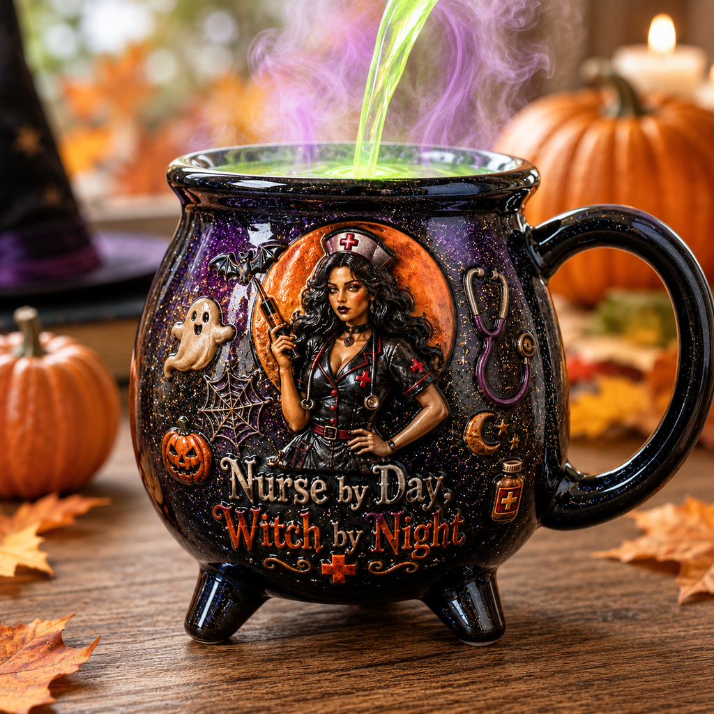 Premium NURSE Witch Cauldron Mug NPL