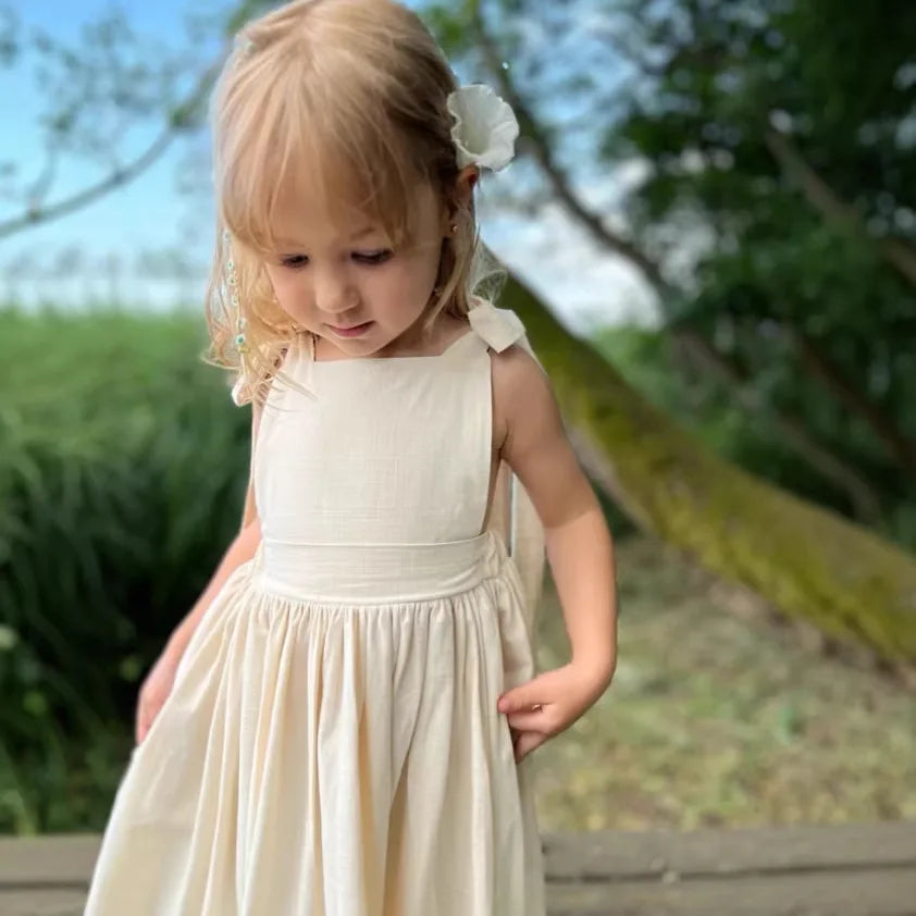 Long Slip Dress Princess Grils Children Spring Summer New Fashionable Comfortable Solid Simple All-matching Casual